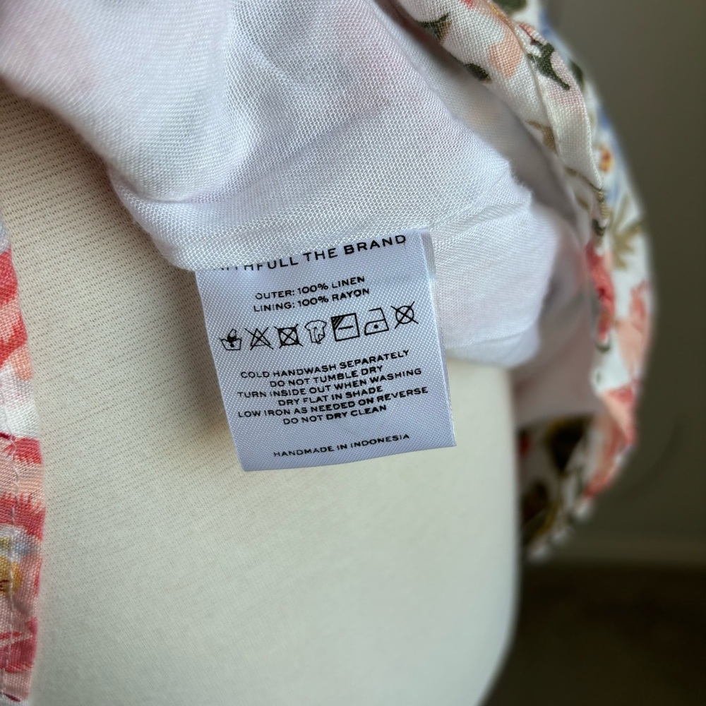 Faithfull the brand puff sleeve linen mini dress - Picture 4 of 8